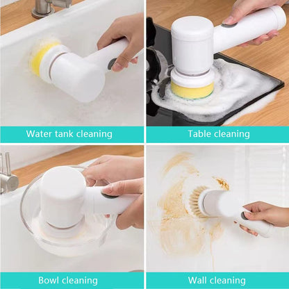 Electric Spin Scrubber with 3 Replaceable Brush Heads, Power Portable Cordless Rechargeable Cleaning Brush for Cleaning Bathroom, Tile, Tub, Floor, Sink, Window, Wall